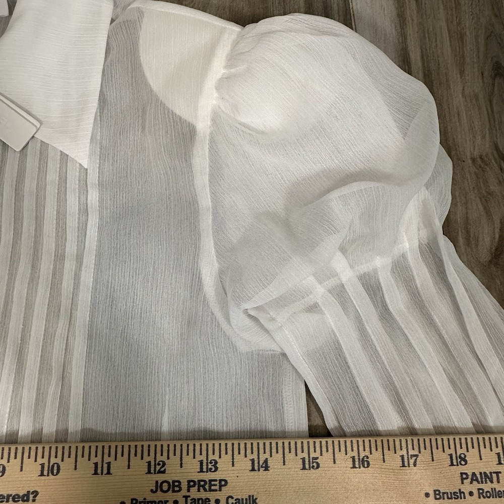 NWT  Rumored puff bell sleeve sheer top XS Organza Blouse Romantic Victorian - Picture 5 of 8